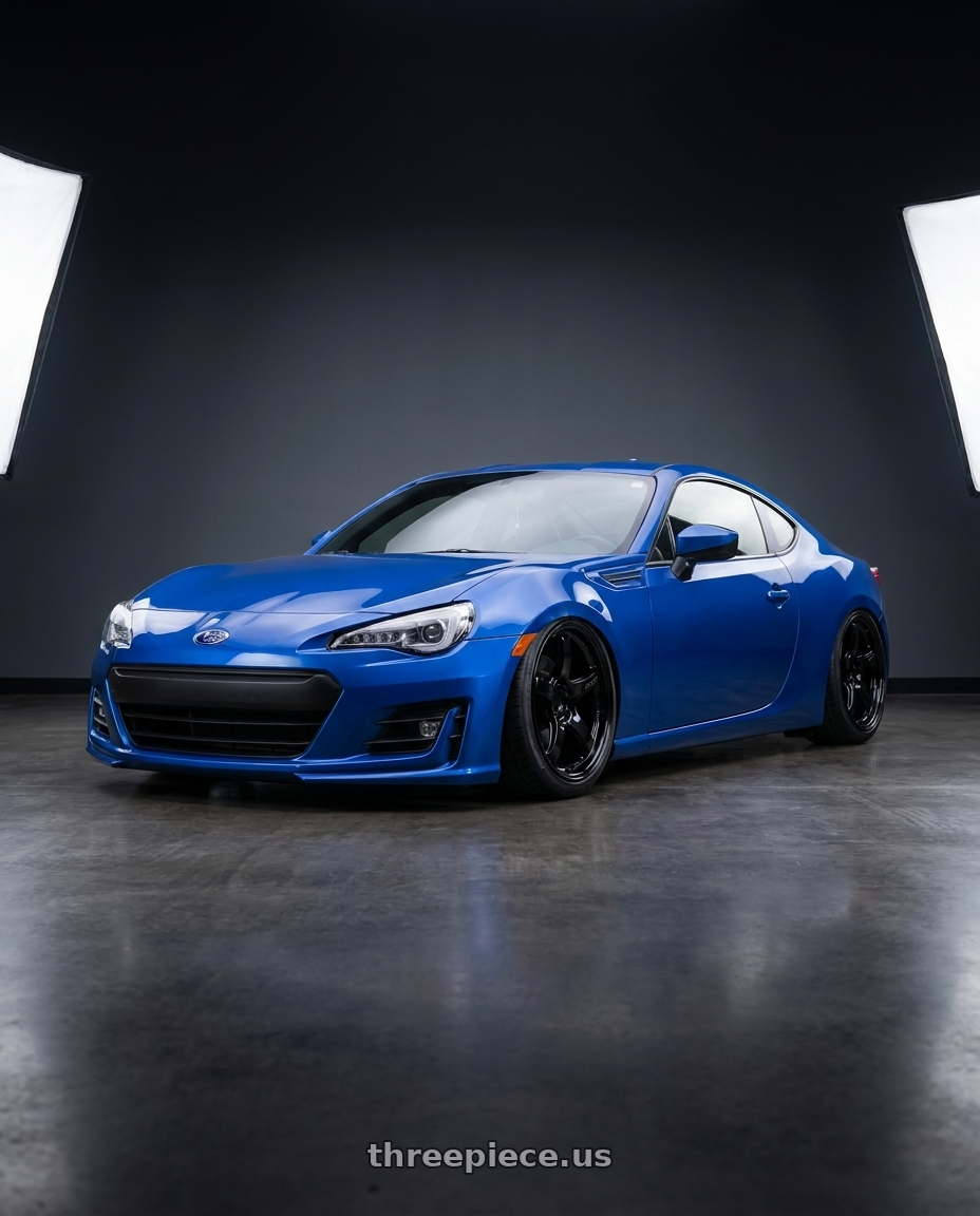 2017 Subaru BRZ with Gram Lights 57CR 5x100 18x8.5+45 Glossy Black wheels