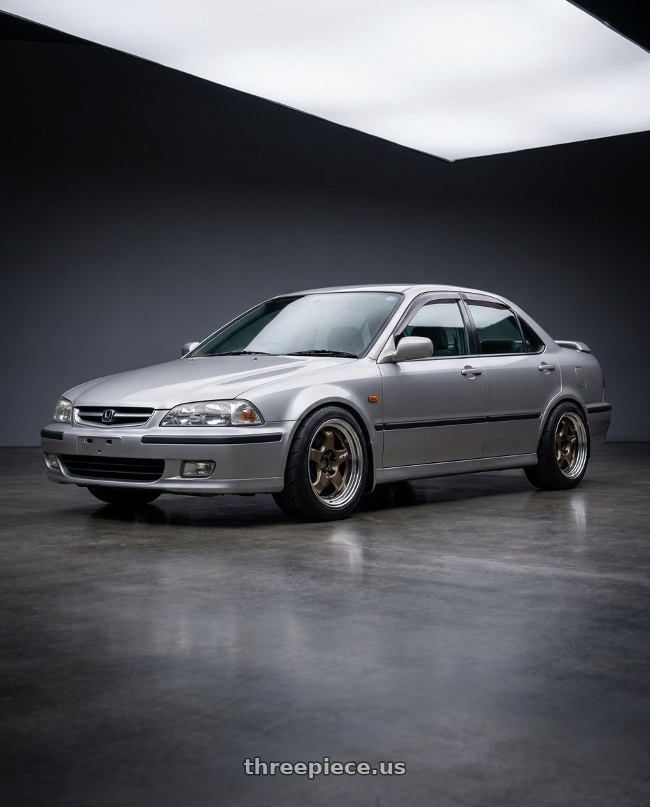 1998 honda torneo with Work Meister S1 2P 4x114.3 15x6.5+45 O Disk Titanium Gold wheels