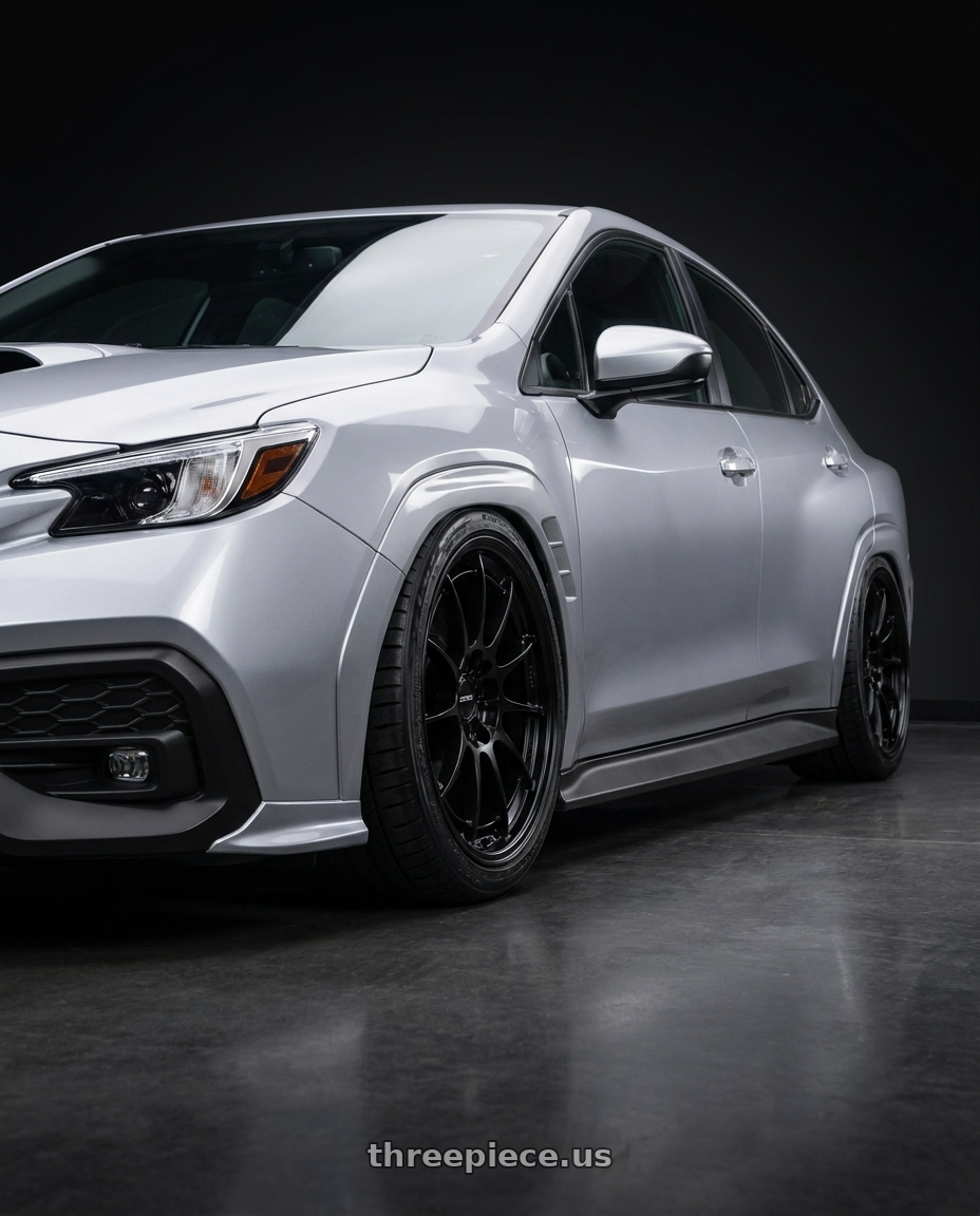 2026 Subaru Wrx Limited Ice Silver Metallic with Enkei NT03+M 5x114.3 18x9.5+40 Gloss Black wheels