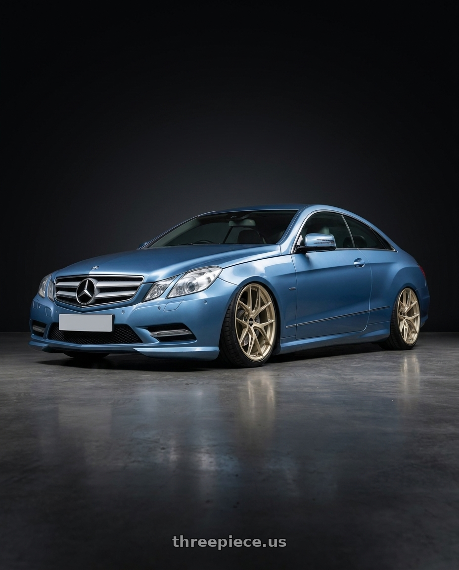 2014 Mercedes-Benz E-Class Coupe C207 with BBS FI-R Evo 5x112 19x9.5+15 White Gold wheels