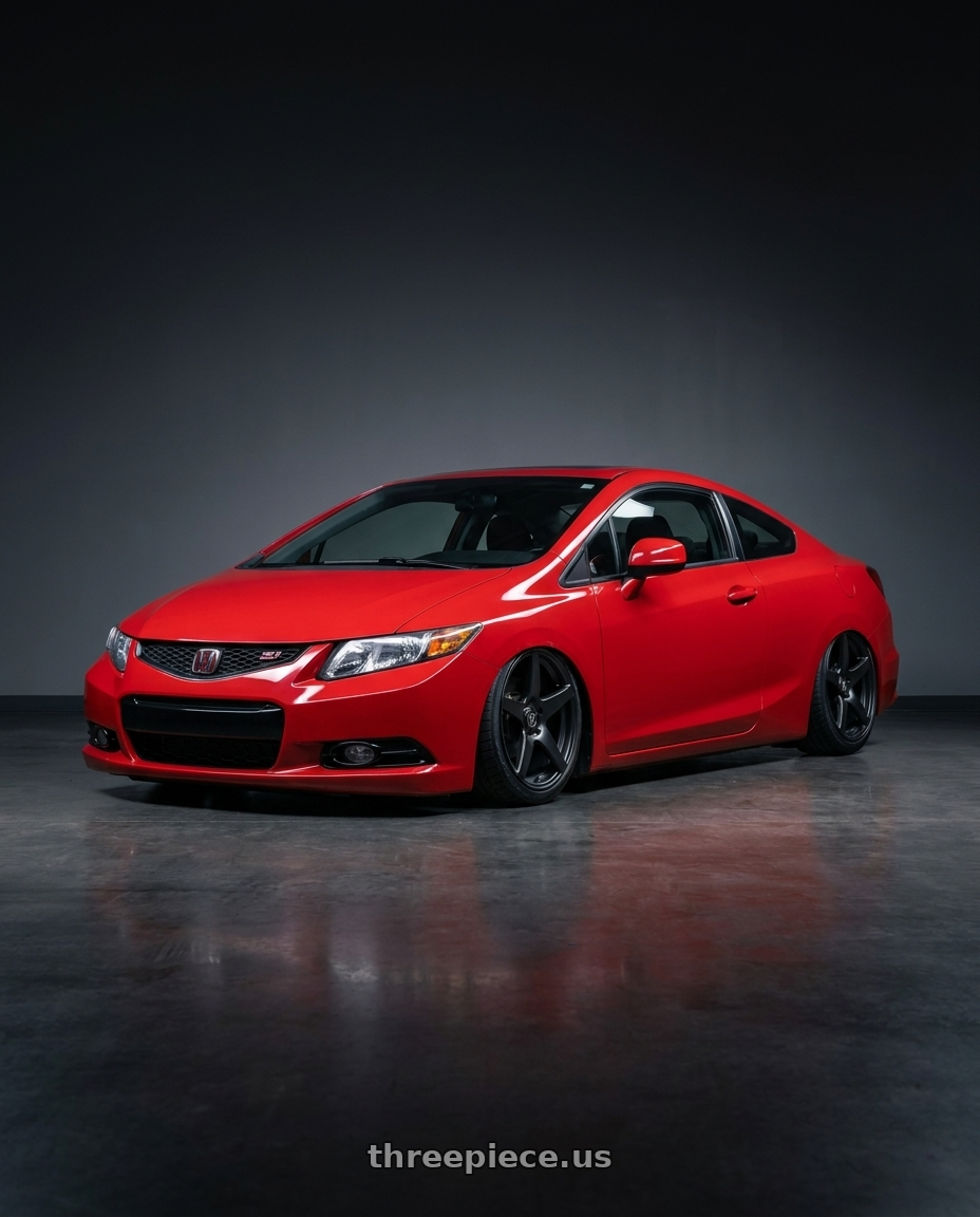 2011 Honda Civic Si with Forgestar CF5 5x114.3 18x9 +35 Satin Black wheels