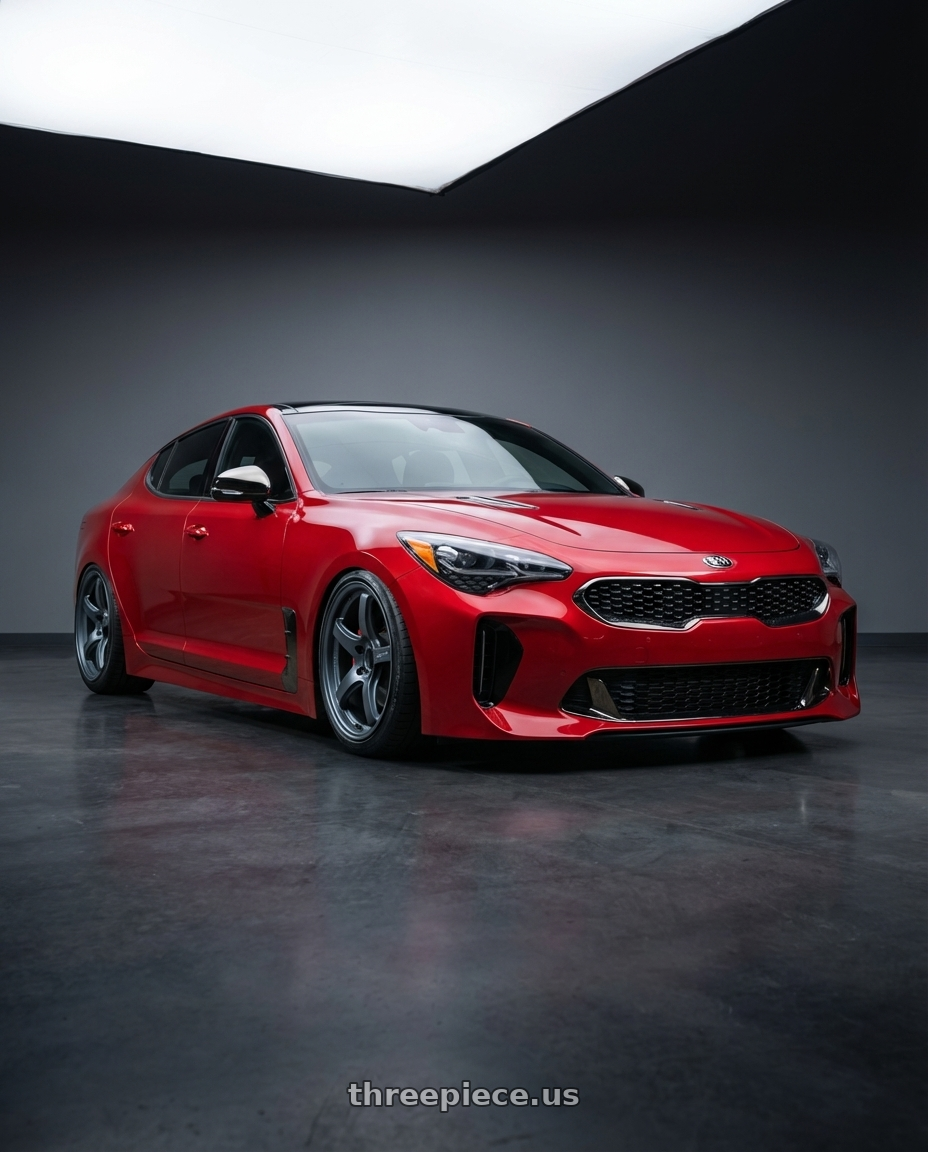 2022 Kia Stinger GT with Gram Lights 57CR 5x114.3 19x9.5+25 Gunblue II wheels