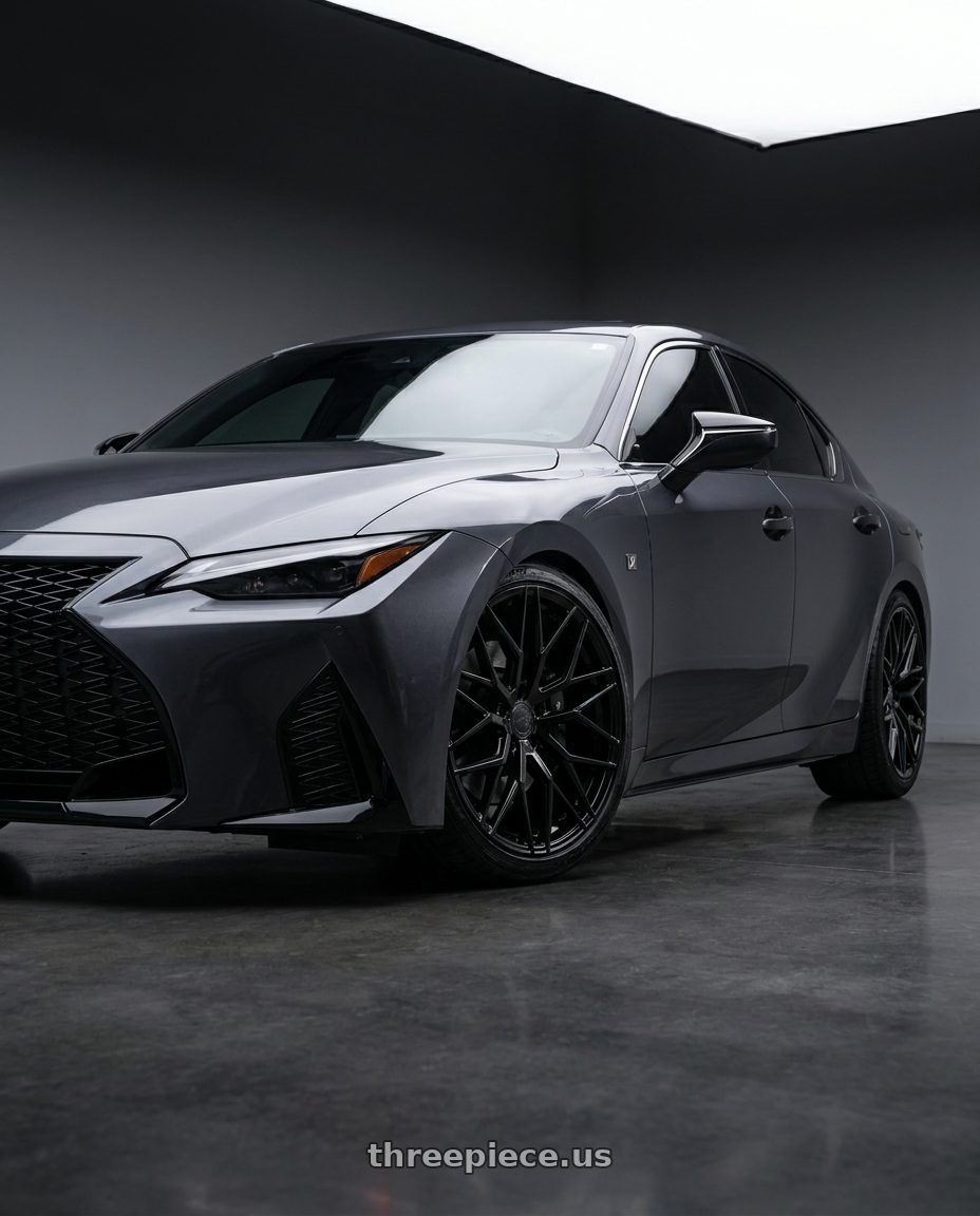 2021 Lexus IS350 F Sport with Avant Garde Wheels M520R 5X114.3 20x9 +32 Gloss Black wheels