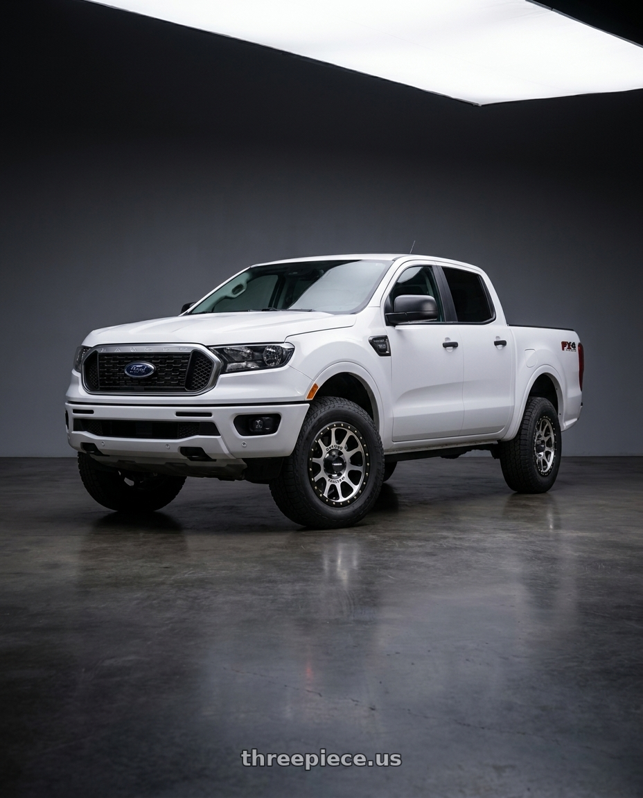 2021 Ford Ranger XL with Method Race Wheels 305MB NV 6x139.7 17x8.5 +0 MACHINED - MATTE BLACK LIP wheels