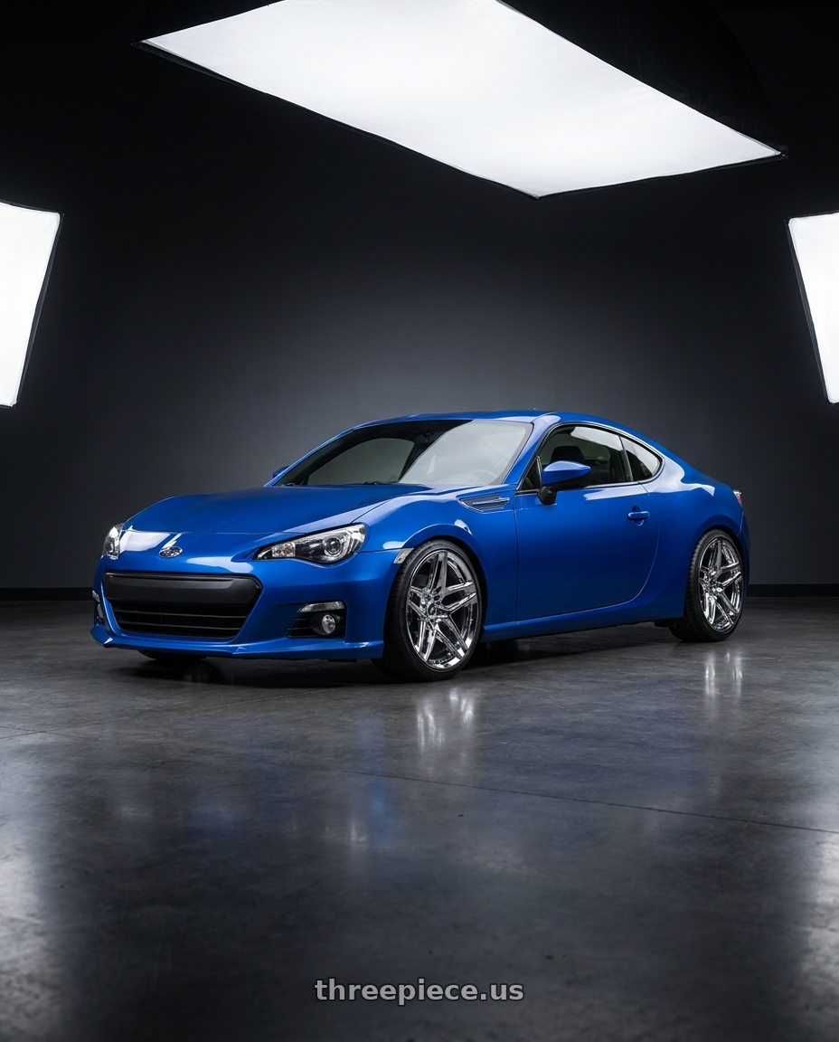 2013 Subaru BRZ with HERITAGE WHEEL EBISU MONOC 5x120 20x9 +25 CHROME wheels