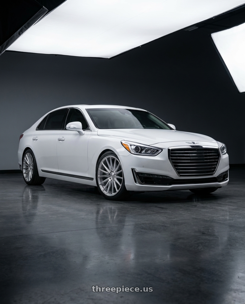 2018 genesis g90 ultimate with Axe CF2 5x114 20X8.5+40 SILVER wheels