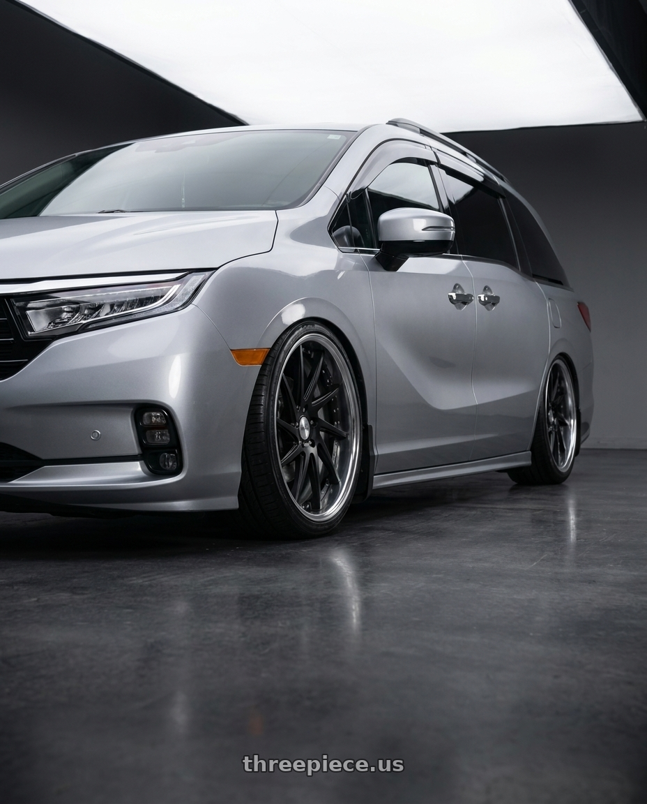 2024 Honda Odyssey with Work Gnosis Cvs 5x120 20x8.5+45 O Disk Matte Black wheels