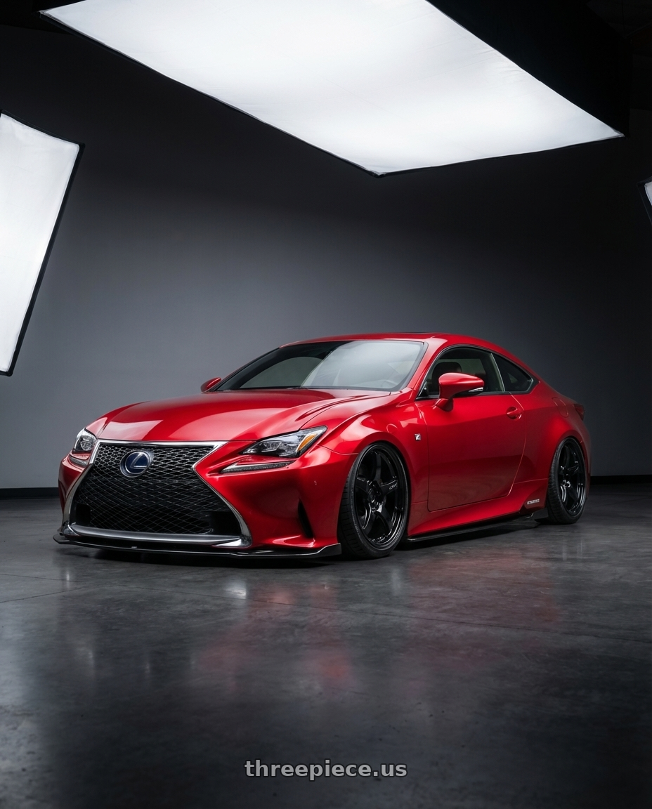 2018 Lexus RC F with Gram Lights 57CR 5x114.3 19x10.5+12 Glossy Black wheels