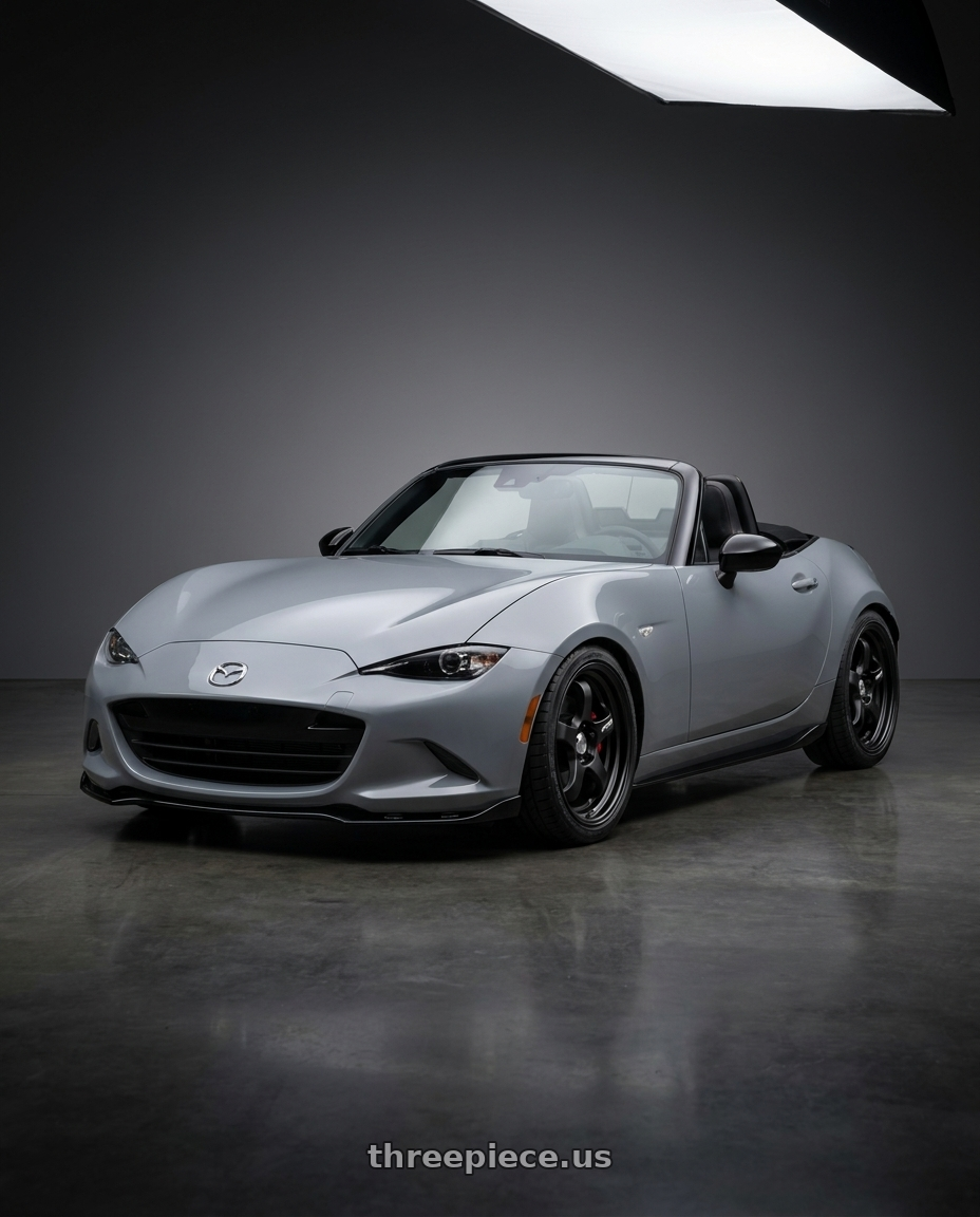 2026 Mazda MX-5 Club BBR with Work Meister S1R 4x100 17x8+38 R Disk Matte Black wheels