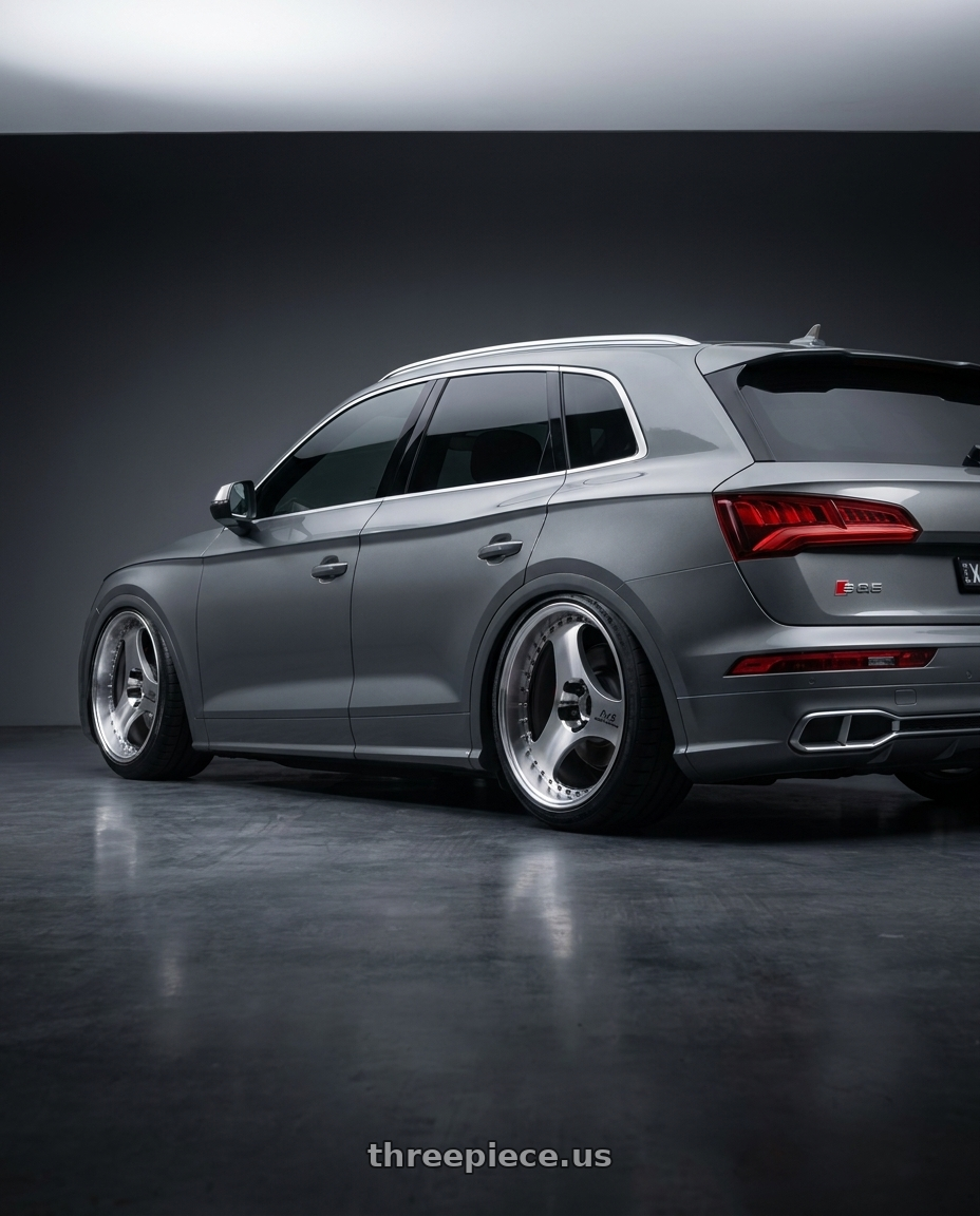 2018 audi sq5 with Advan Racing ONI2 PROGRESSIVE 5x114.3 20x8.5 +33 MACHINING & DIAMOND CUT wheels rear three quarter view meaty tires