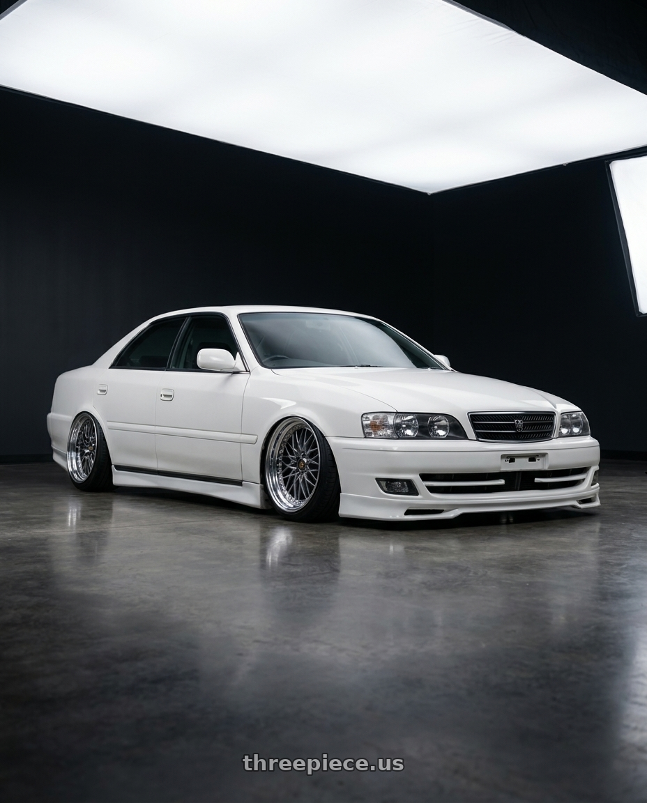 1999 Toyota chaser tourer gp with Work Vs-Xv 5x100 18x7+2 A Disk Brilliant Silver Black wheels