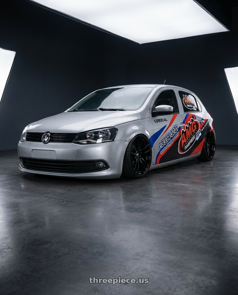 volkswagen gol 4 portas 2012 with P51 Wheels 101RF 5X114.3 19x11.5 +56 Gloss Black wheels