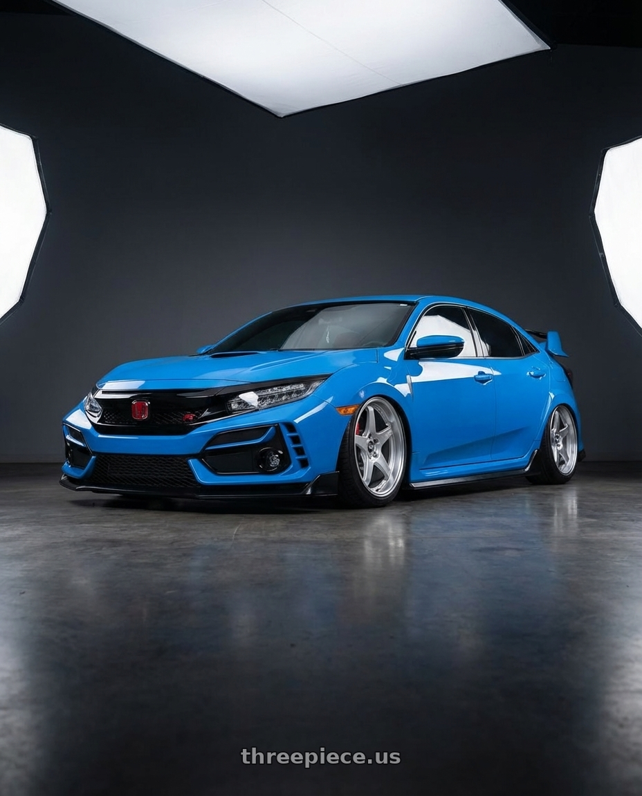 2020 Honda Civic Type R with ESR Wheels APEX SERIES AP5 5x120 19x9.5 +35 Hyper Silver wheels