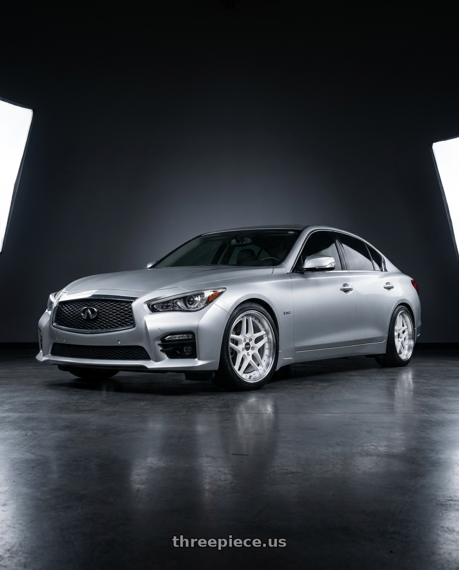 2018 infiniti q50 luxe with ESR Wheels CS15.2 5x114.3 19x8.5 +35 Gloss White wheels