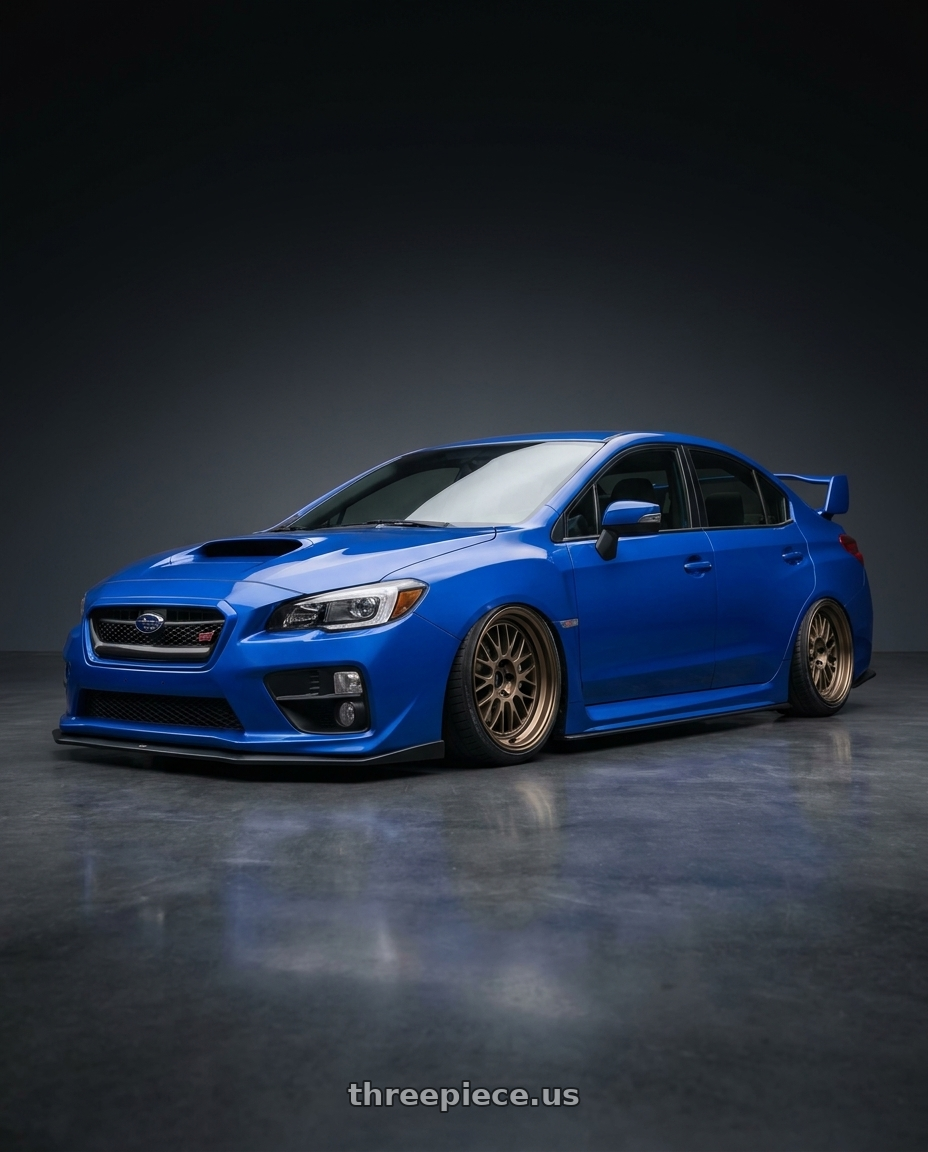 2013 Subaru WRX STI with Volk Racing 21A 5x114.3 18X8.5+34  Bronze wheels