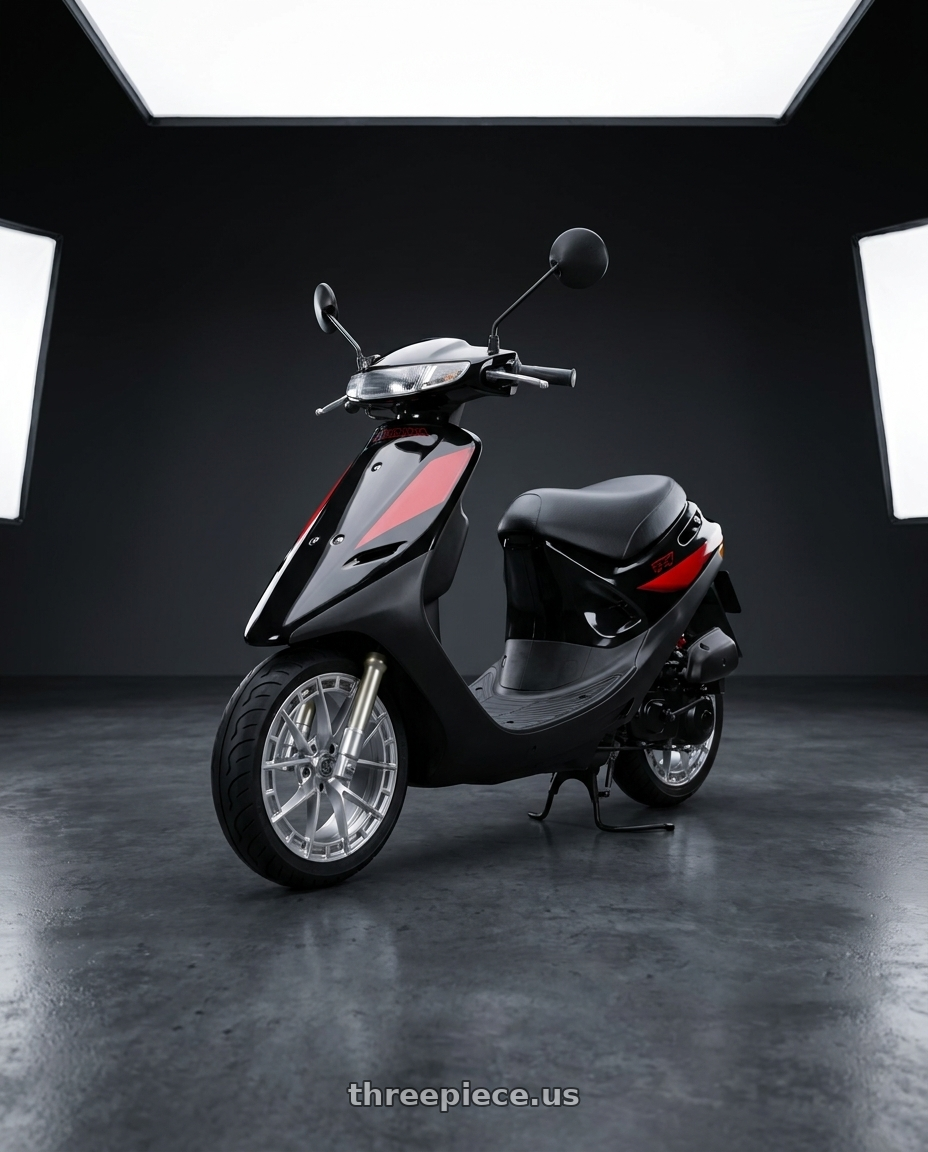 1998 Honda Dio 50 with TIS Motorsports 504S 5x114.3 18x8 +35 Gloss Silver wheels