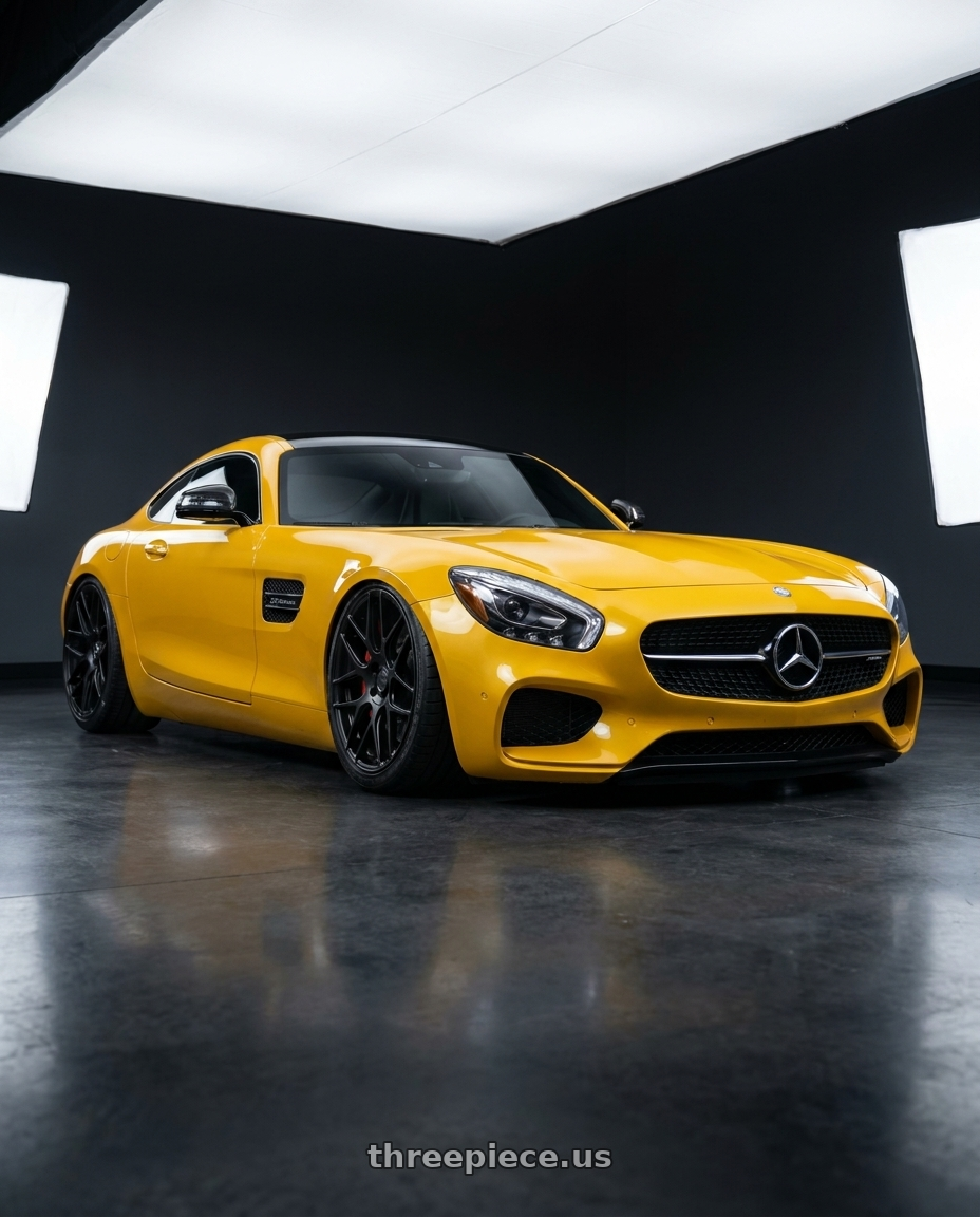 2019 Mercedes-Benz AMG GT with Aodhan AFF2 5x112 19x9.5+35 Matte Black wheels