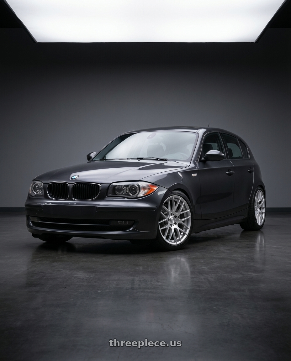 2012 BMW 1 Series E82 with Avant Garde Wheels M359 5X120 18x9.5 +22 Hyper Silver wheels