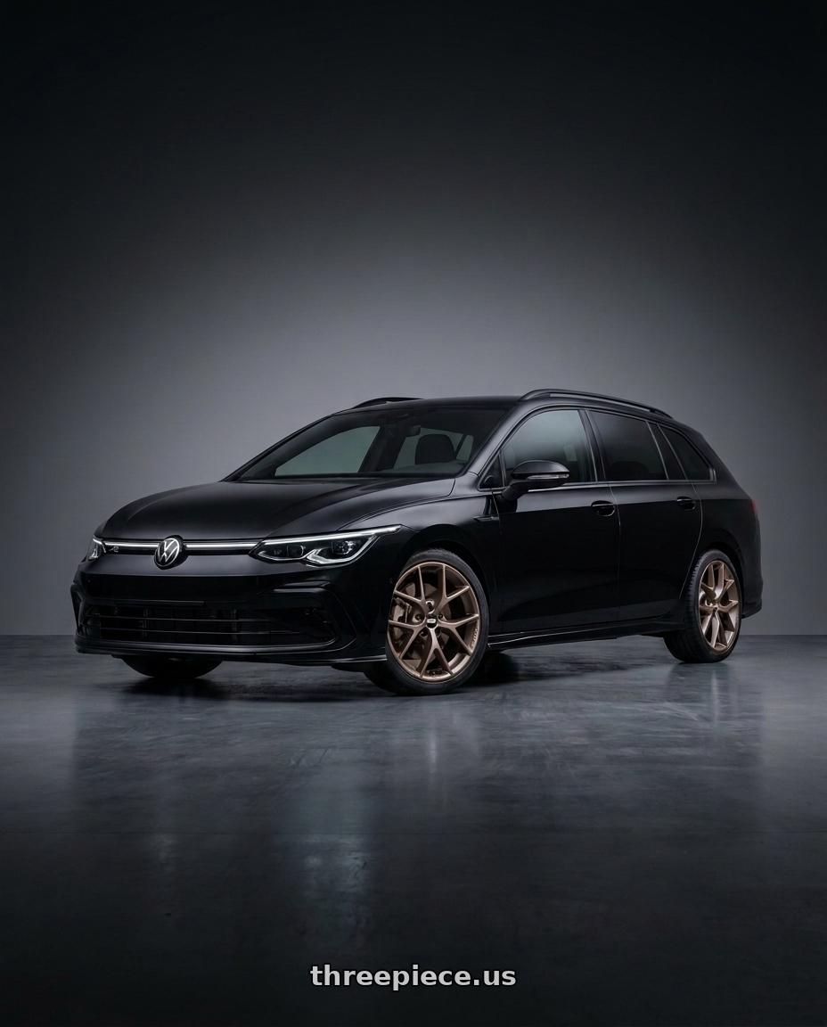 2023 volkswagen golf variant R-line with BBS XR 5x112 18x8.0+44 Matte Bronze wheels