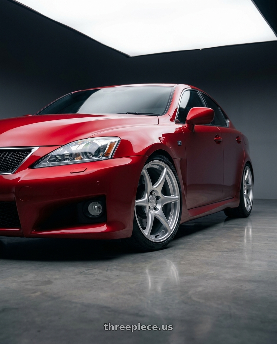 2012 Lexus IS-F with Kansei K11S Tandem 5x114.3 19x10.5 12 Hyper Silver wheels