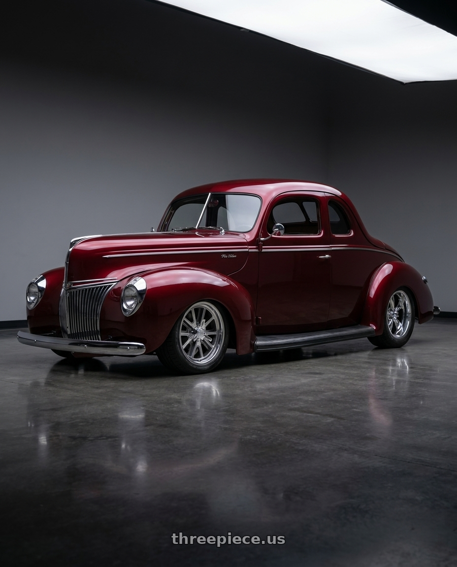 1940 ford coupe with American Racing Vintage VN427 SHELBY COBRA 5X114.3 18X8 0 TWO-PIECE POLISHED wheels