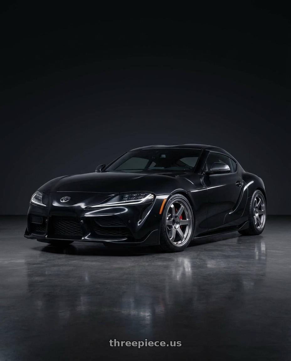 2026 Toyota GR Supra with Volk Racing TE37SL 5x112 19x9.5 +22 FORMULA SILVER wheels