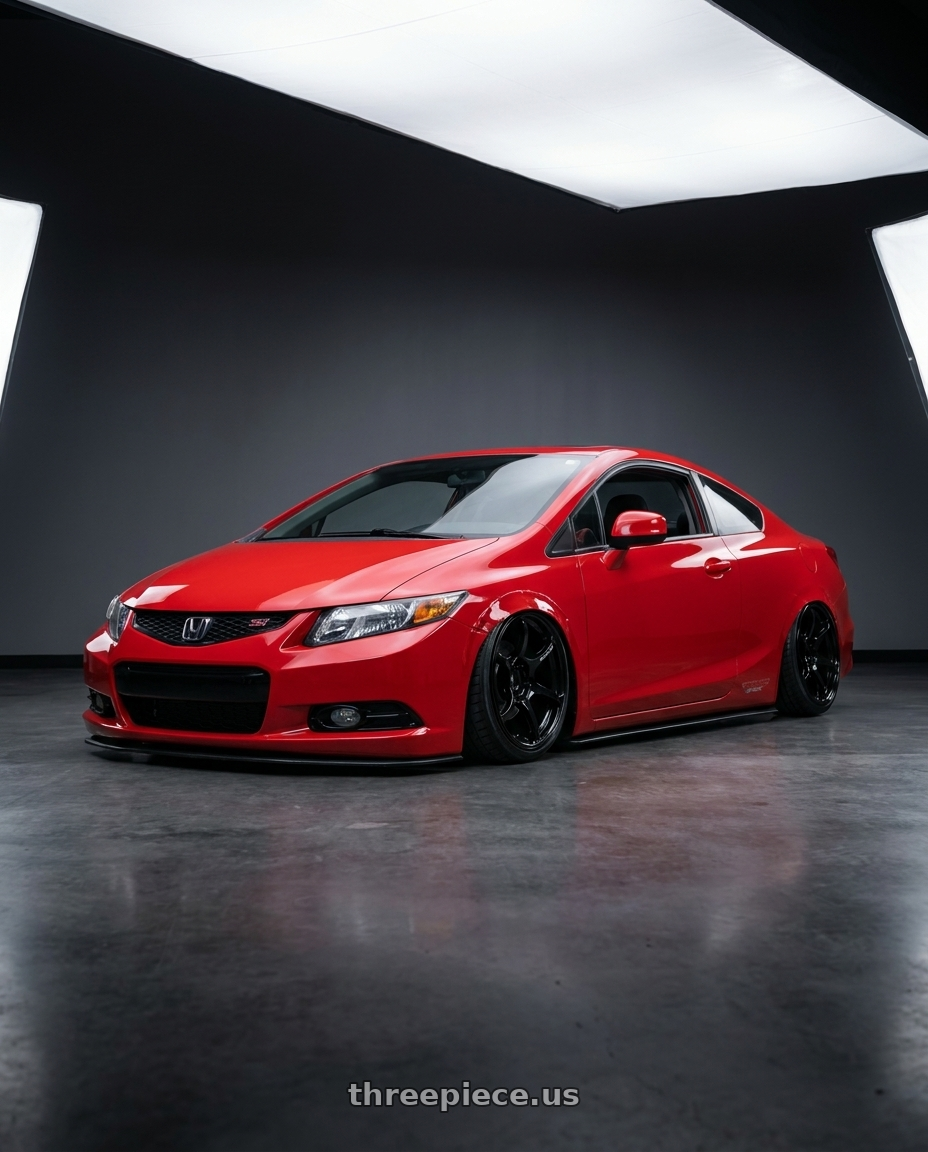 2011 Honda Civic Si with Advan RGIII 5x114.3 18x10+35 Gloss Black wheels
