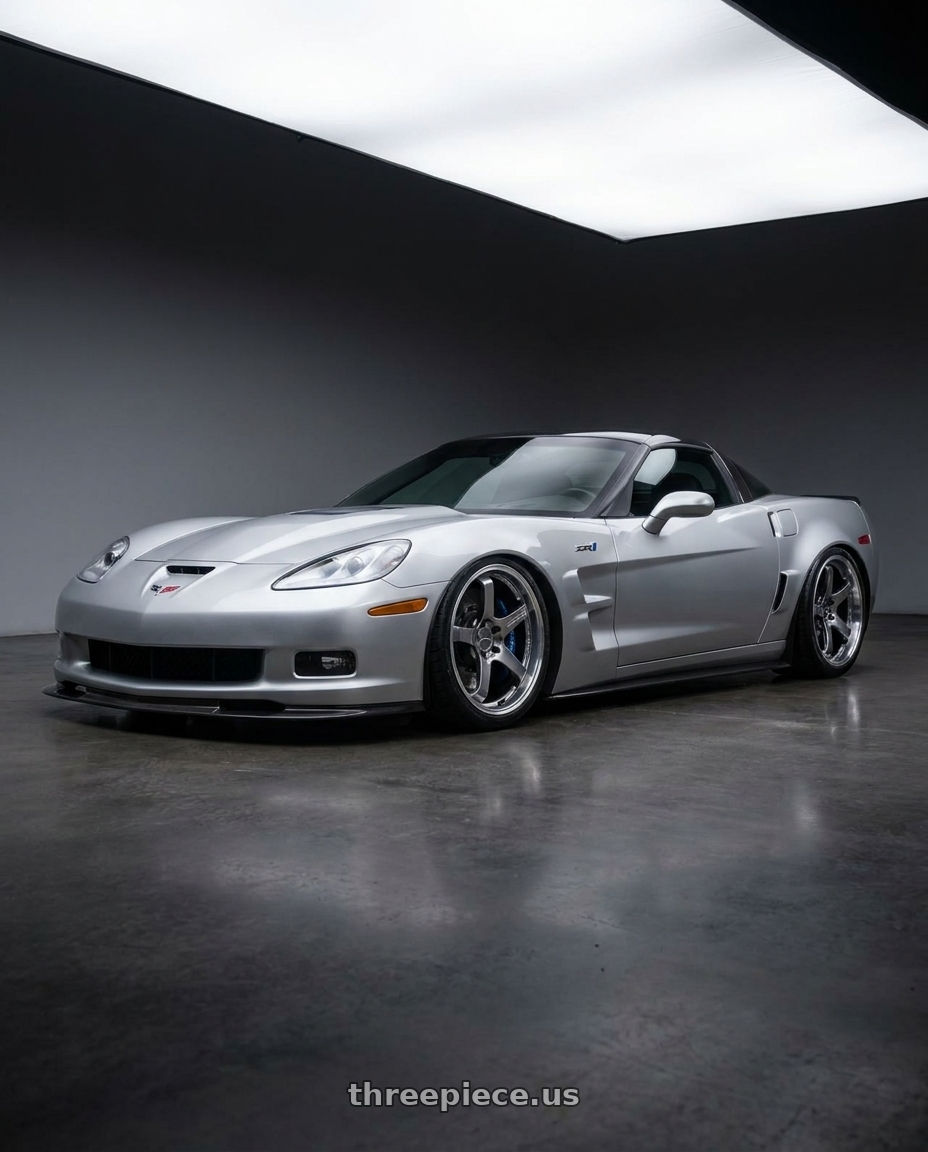 2011 Chevrolet Corvette ZR1  with Advan Racing GT for PORSCHE CLxCL 21x12.5 +44 MACHINING & HYPER PLATINUM BLACK wheels