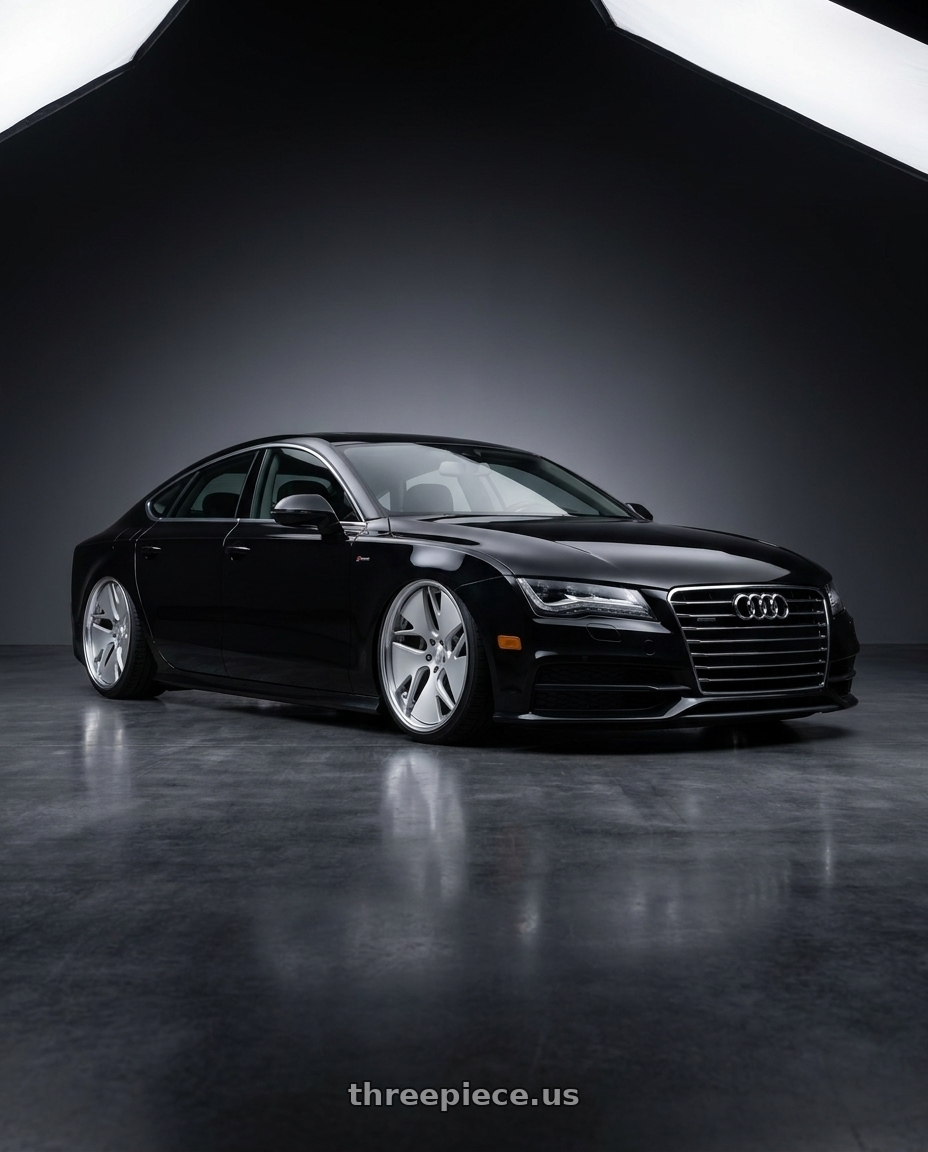 2012 audi A7 with Work Gnosis Cvd 5x112 20x10+30 A Disk Matte Silver wheels