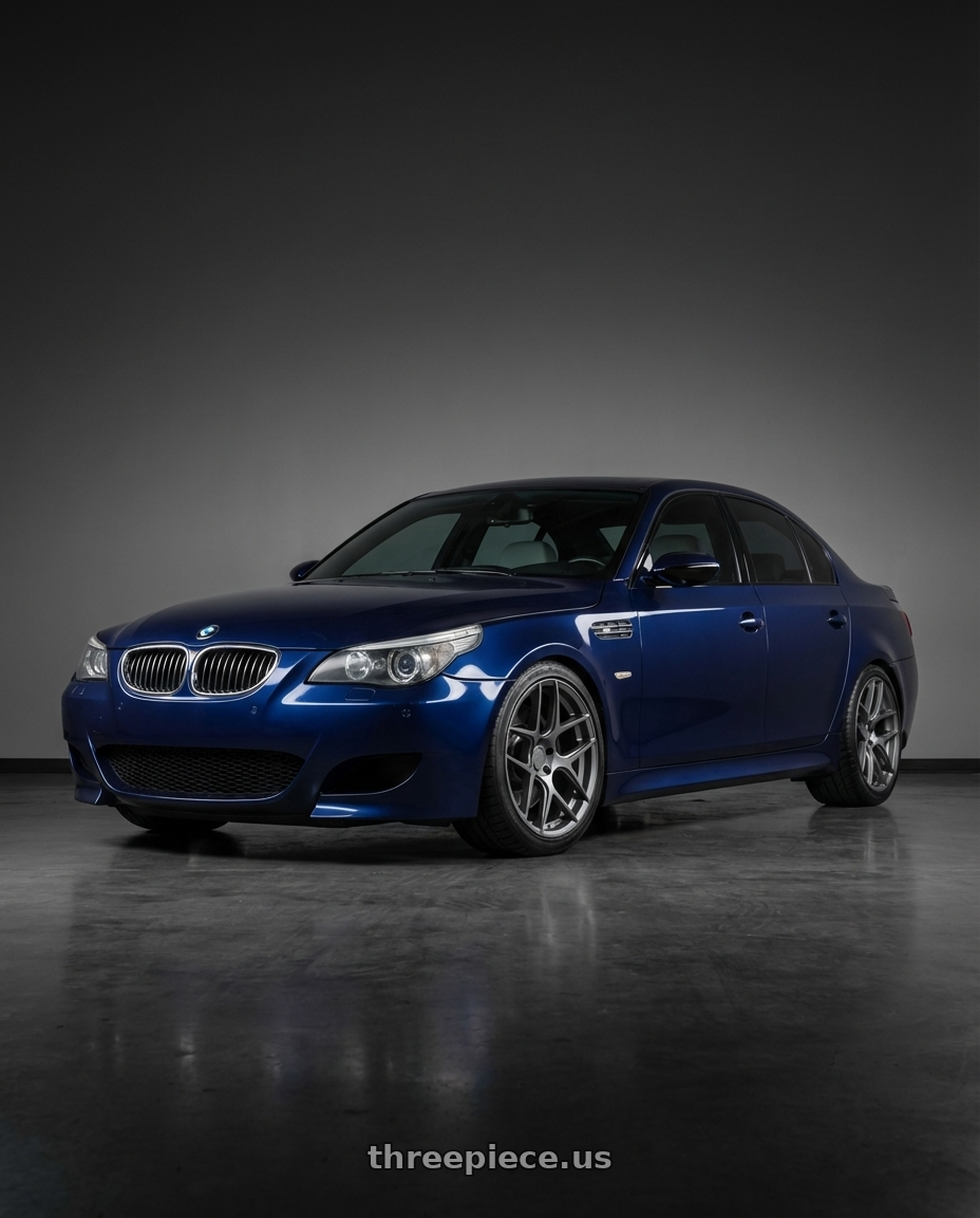 2010 BMW M5 E60 with Aodhan AFF2 5x120 19x9.5+35 Matte Gray wheels