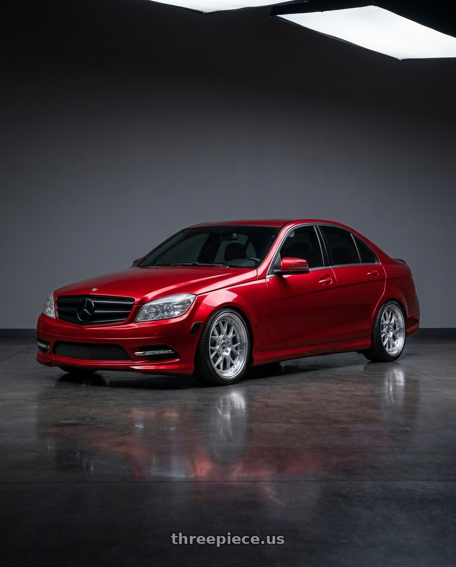 2011 Mercedes Benz c300 with ESR Wheels CS SERIES CS11 5x112 19x8.5 +35 Hyper Silver wheels