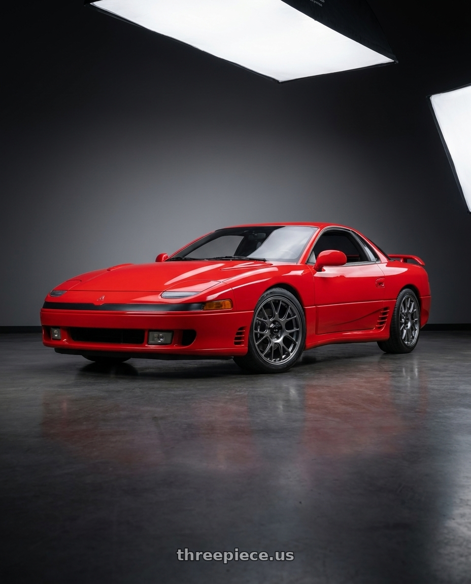 1993 Mitsubishi 3000gt vr4 with Konig MRK1 5X114.3 19x8.5+43 Hyper Carbon - Gloss Black Gear Cap/Logo/Cover Plate wheels