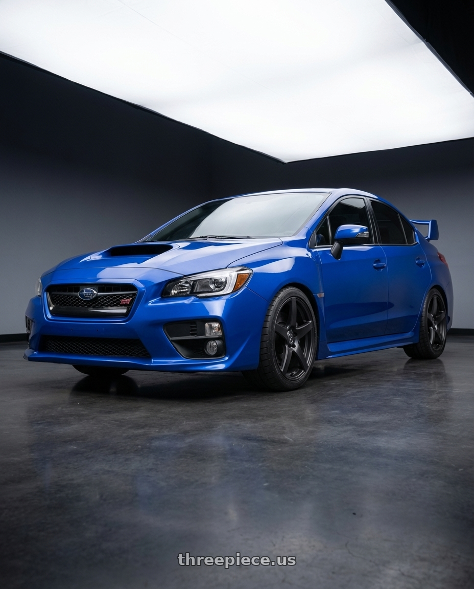 2018 Subaru WRX STI with Forgestar CF5 5x114.3 18x9 +35 Satin Black wheels