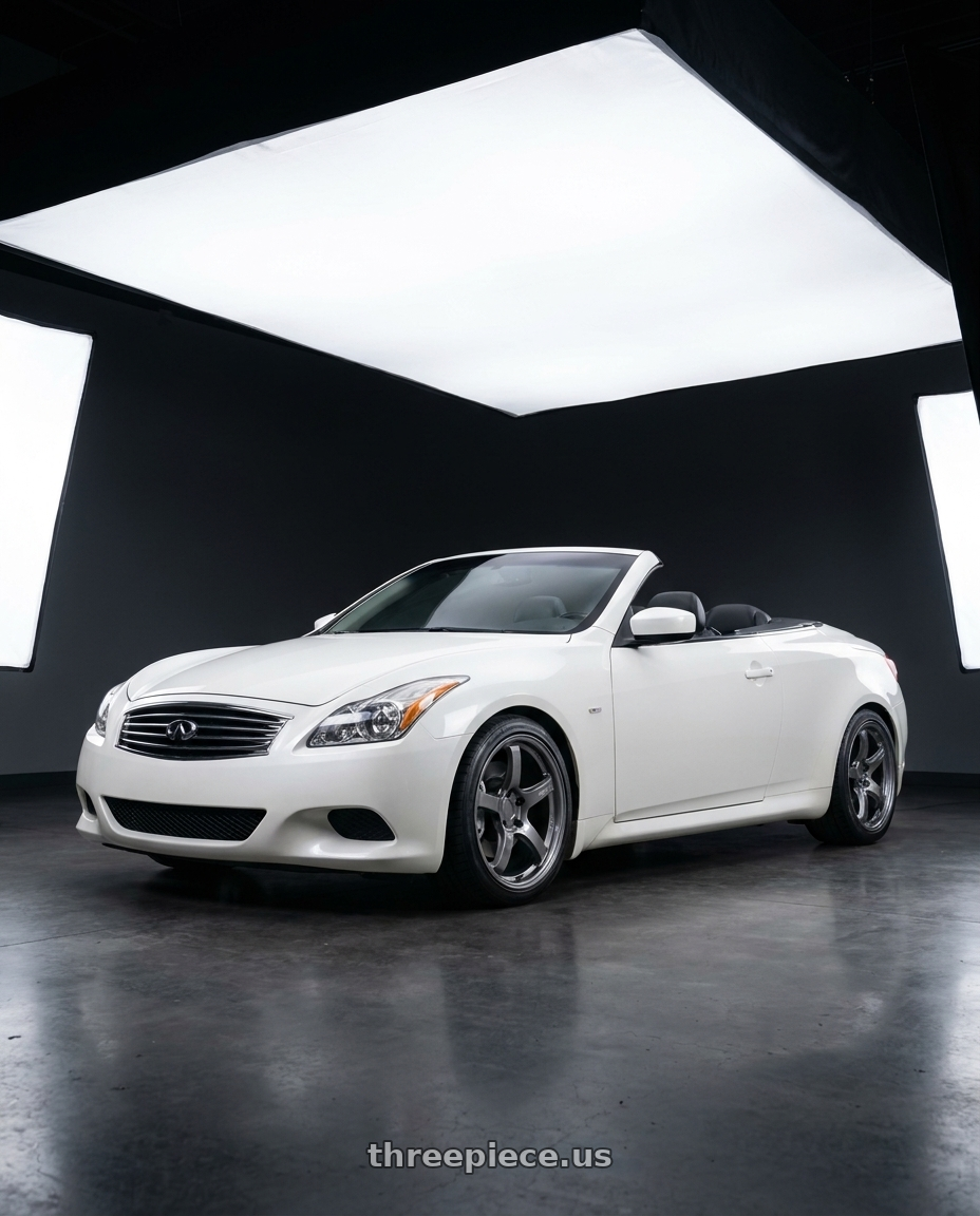 2009 Infiniti G37 with Gram Lights 57CR 5x114.3 19x9.5 +35 GLOSSY GRAY wheels
