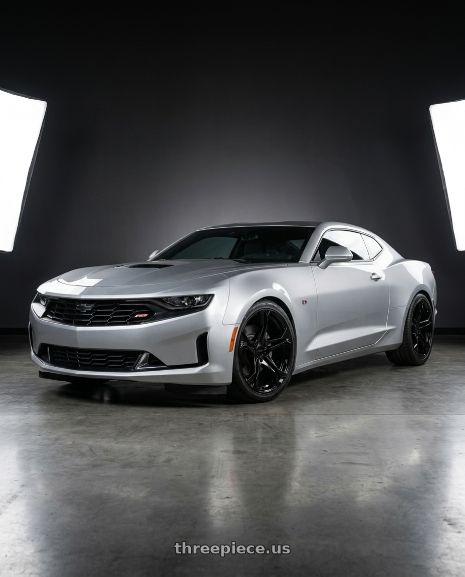 2019 Chevrolet Camaro SS with MRR M017 5x120 20x10  +23 Gloss Black fit Chevy Camaro 1LE Style wheels