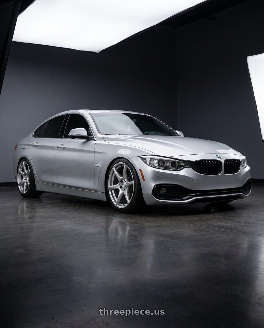 2018 bmw 430i with Kansei K11S Tandem 5X112 19x9.5 22 Hyper Silver wheels