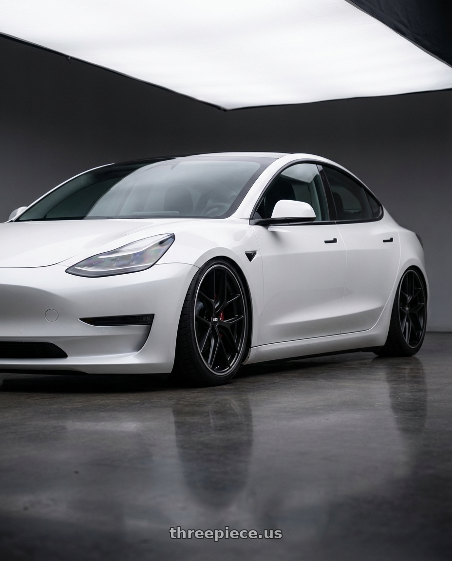 2023 Tesla Model 3 with BBS CC-R 5x114.3 19x8.5+30 Satin Black wheels