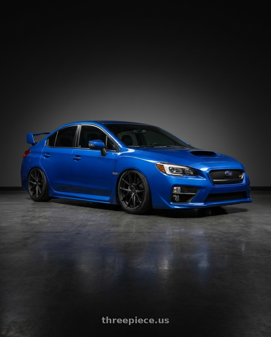 2018 Subaru WRX STI with Niche 1PC M117 MISANO 5X114.3 18X8 +42 MATTE BLACK wheels