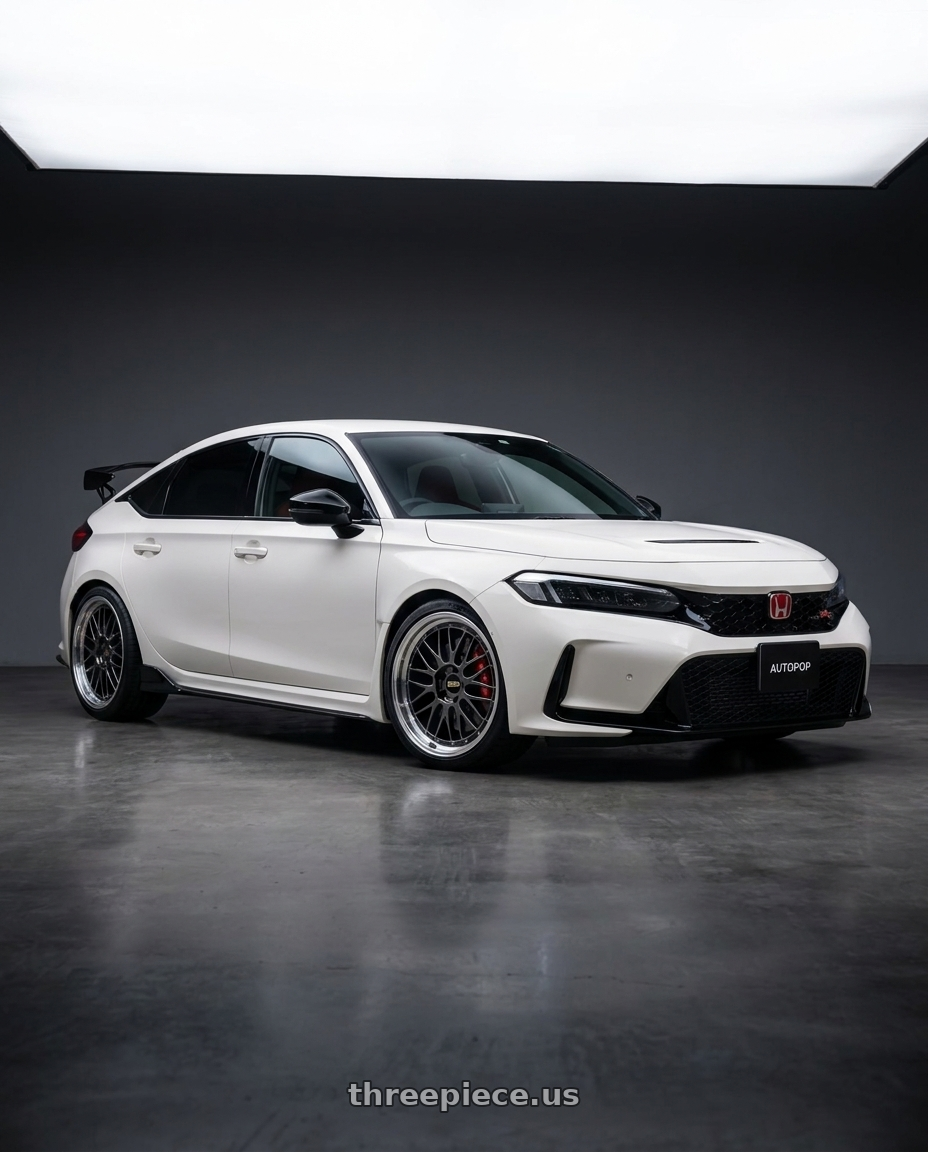 2023 Honda civic with BBS LM 5x112 19x9.5+32 Diamond Black wheels