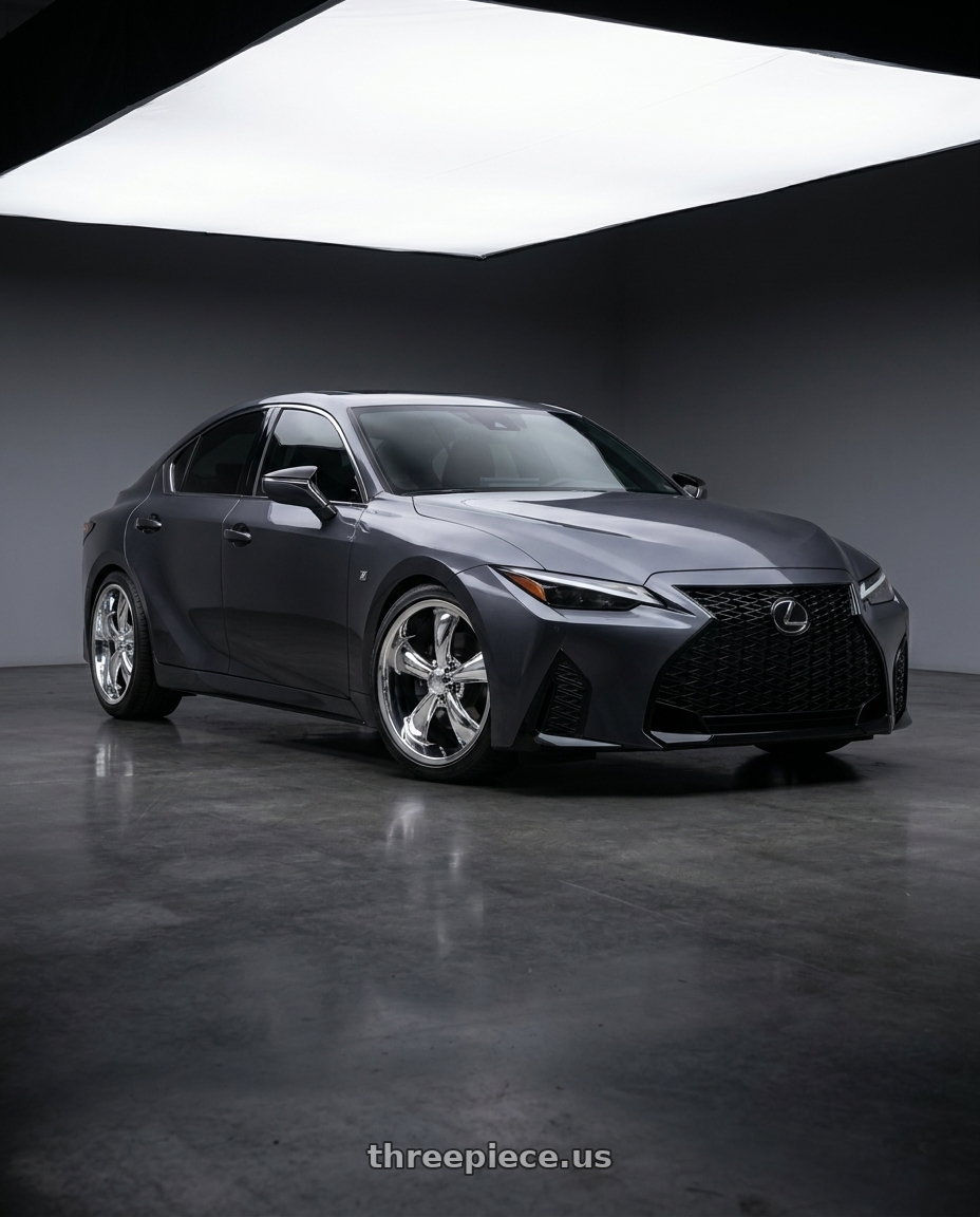 2021 Lexus IS350 F Sport with Vision American-Muscle 142 Legend 5x114.3 18x8.5+32 Chrome wheels