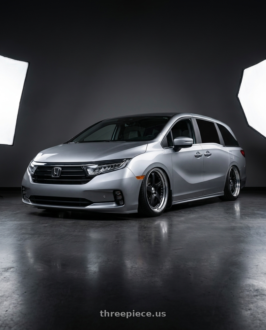 2024 Honda Odyssey with SSR Professor SP4 5x120 20X8 37 NR Disk Flat Black wheels