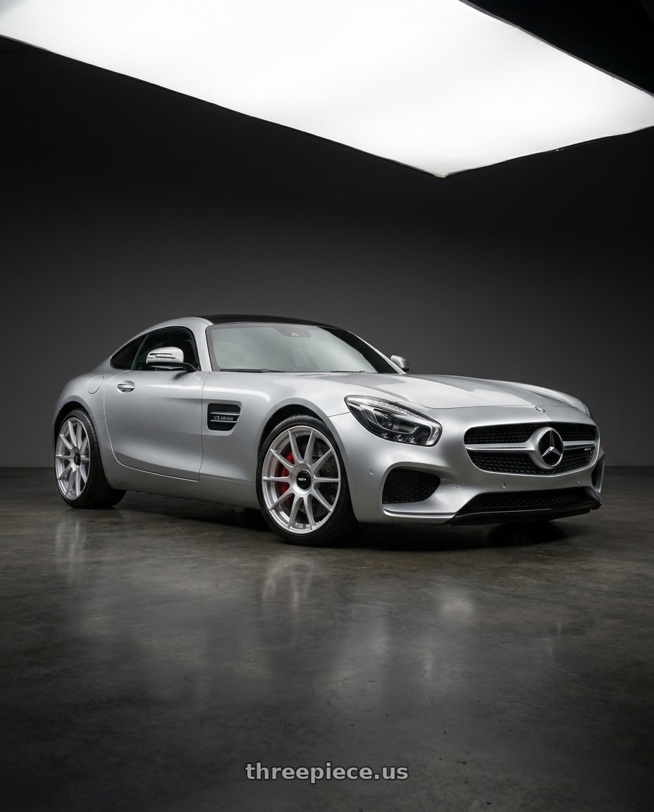 2016 Mercedes Amg gt s with Rotiform 1PC R170 DTM BLANK 20X10 +40 SILVER wheels
