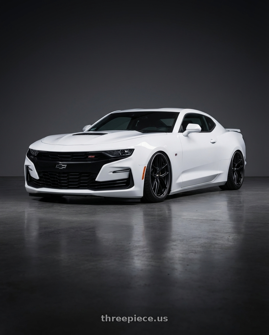 2022 Chevrolet Camaro with BBS CC-R 5x120 20x9.5+40 Satin Black wheels