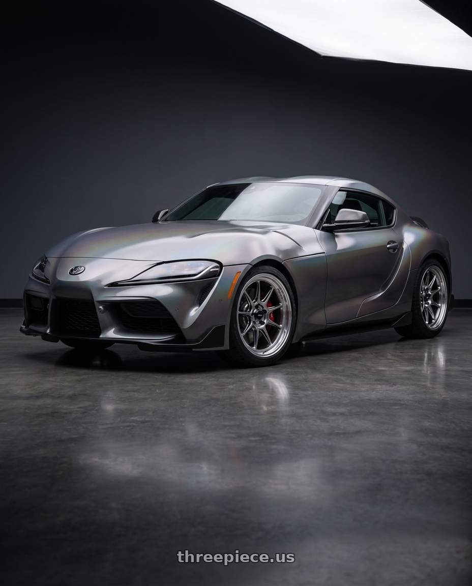 2020 Toyota GR Supra 3 with Konig Countergram 5x112 19x11+40 Hyper Chrome / Machined Lip wheels