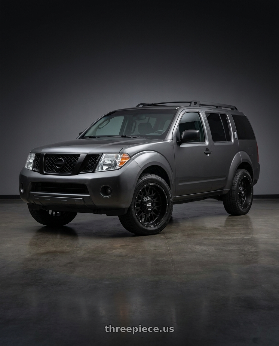 2011 Nissan Pathfinder Blacked out with XD XD842 SNARE 6X114.3/6X139.7 20X9 +18 SATIN BLACK wheels