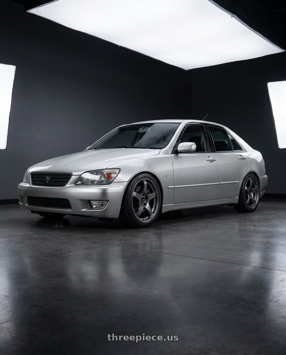 1999 Toyota altezza with Enkei PF05 5x114.3 17x8+35 Dark Silver wheels