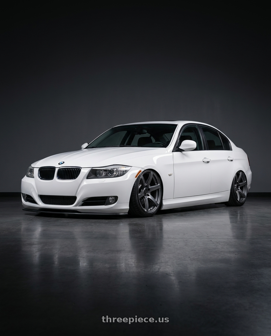 2009 Bmw 335i alpine white with Enkei Cyclone 6x139.7 18x9+0 Matte Gunmetal wheels