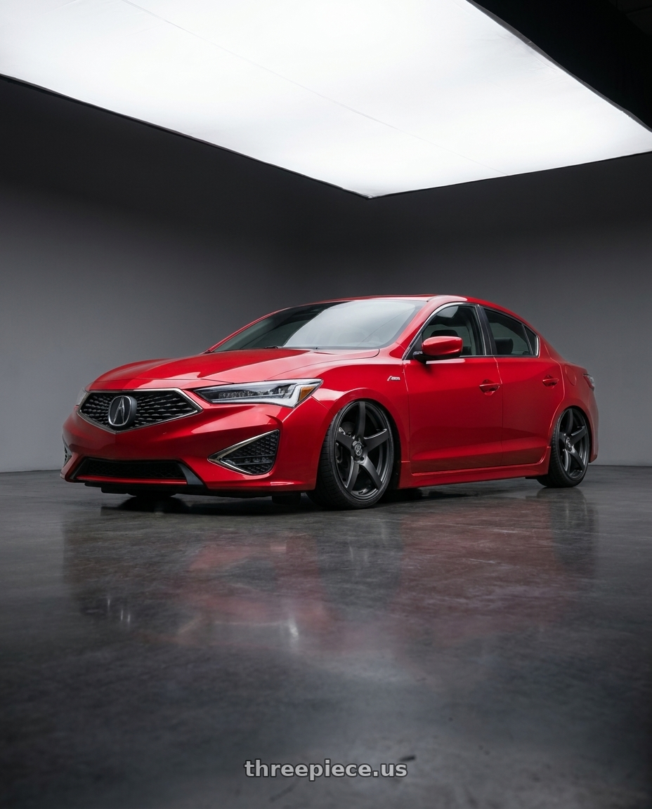 2012 Acura ILX with Forgestar CF5 5x114.3 18x9 +35 Satin Black wheels