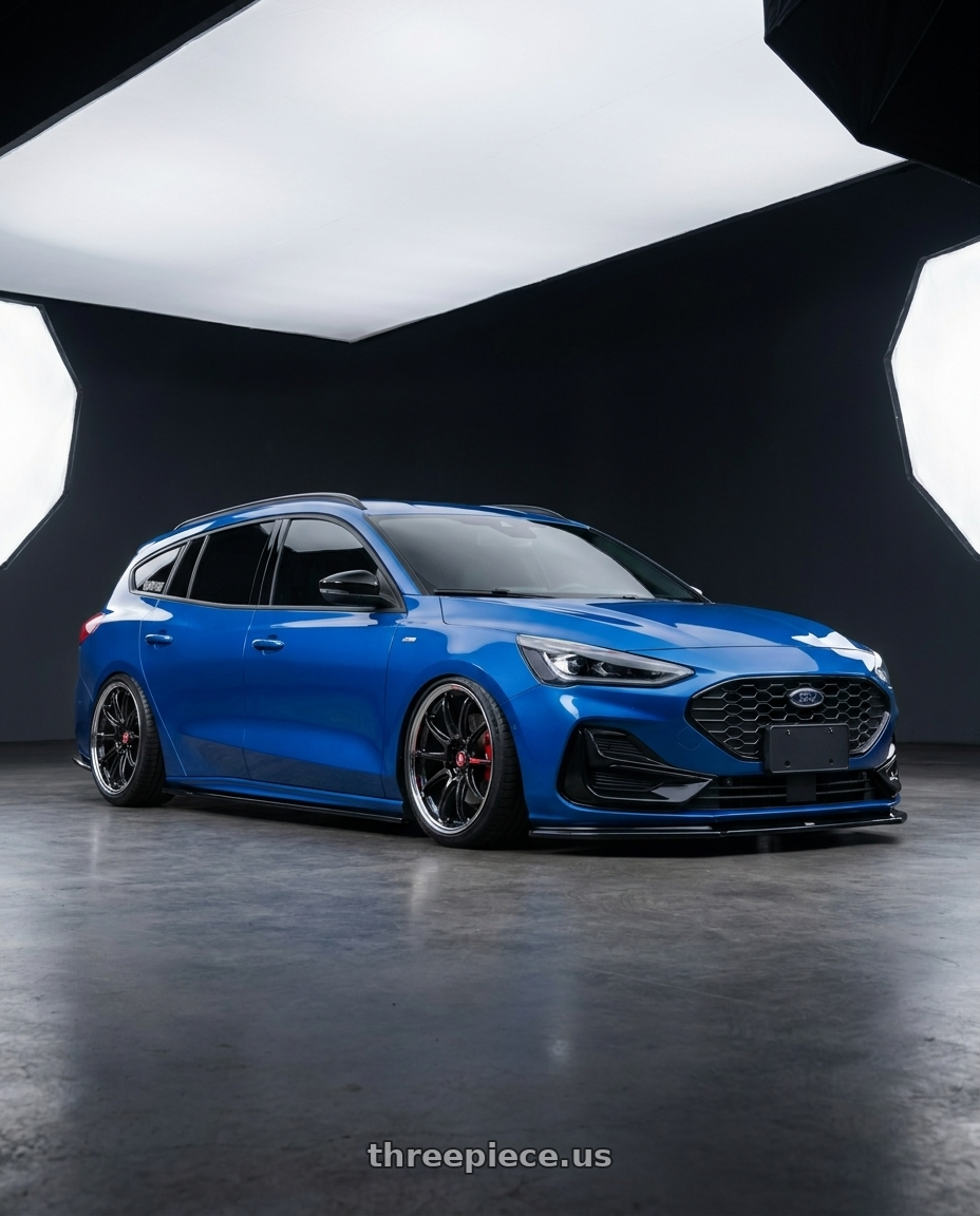 2023 focus wagon with Work Zr10 2P 5x108 18x10.0 +38 Glim Black wheels
