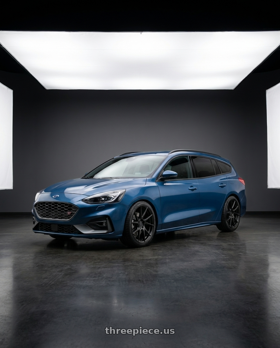 2020 Ford Focus St Wagon with Aodhan AH09 5x114.3 18x8.5 +35 Matte Black wheels